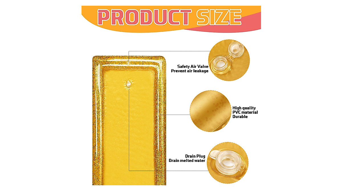 Sparkle Your Party! Gold Inflatable Buffet Cooler Tray