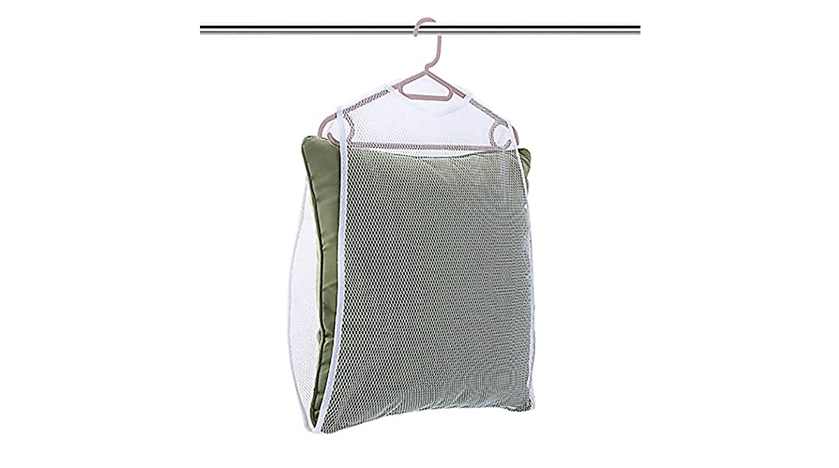LUOY Mesh Pillow & Toy Drying Rack - Foldable, Breathable Storage