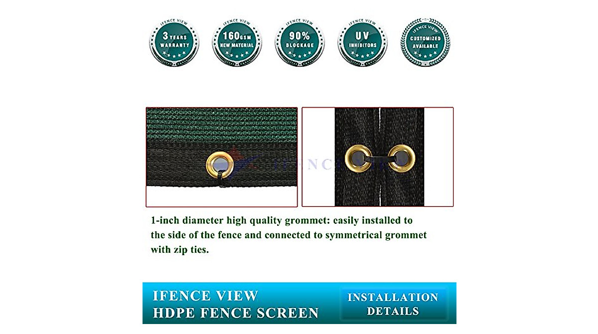 4x15ft Privacy Screen Fence Cover - UV Protected Shade Cloth For Yard & Construction