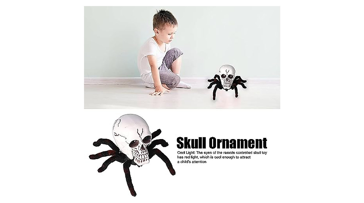 Remote Control Skull Tarantula Toy for Halloween Fun
