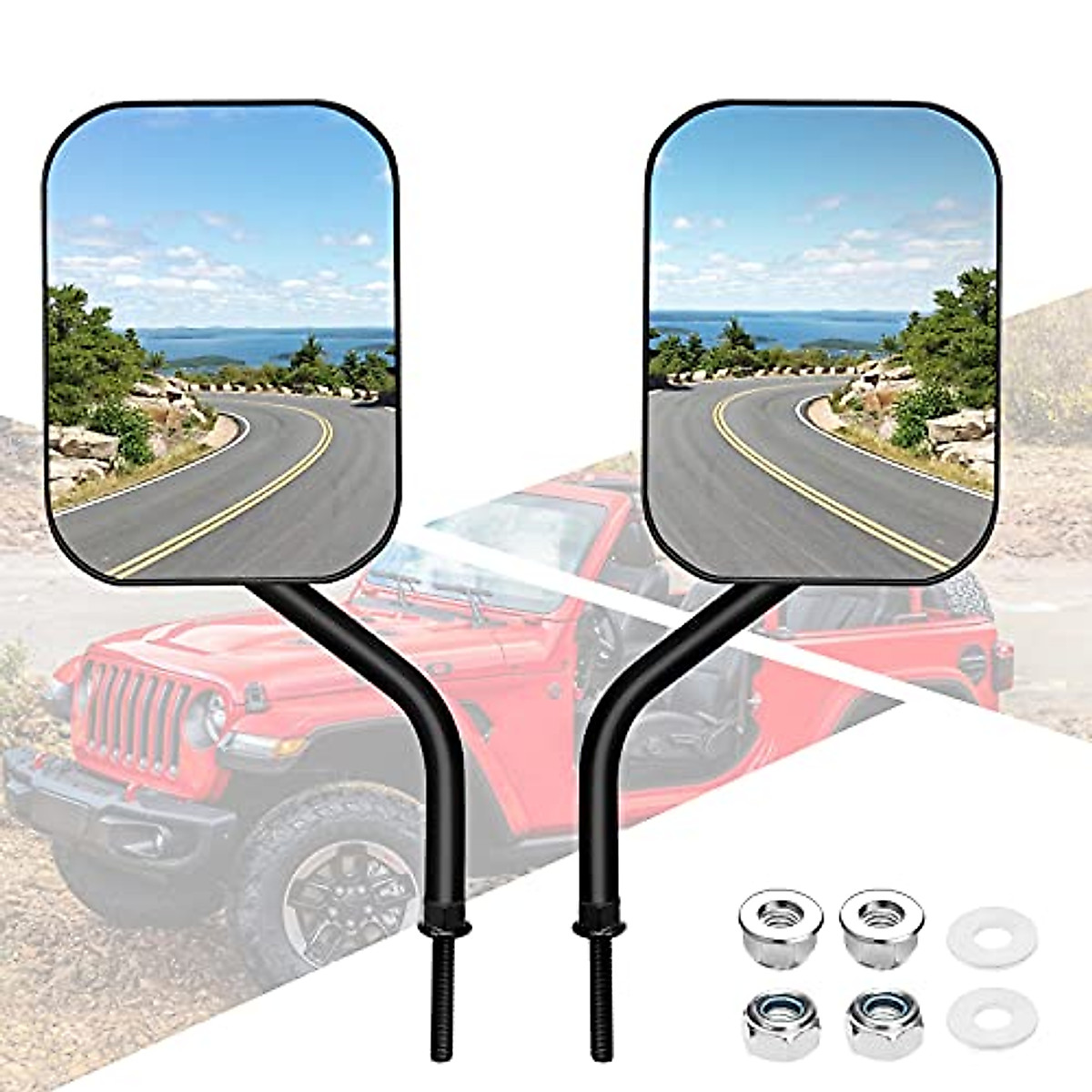 DenForste Jeep Mirrors - Perfect for Doors Off Driving