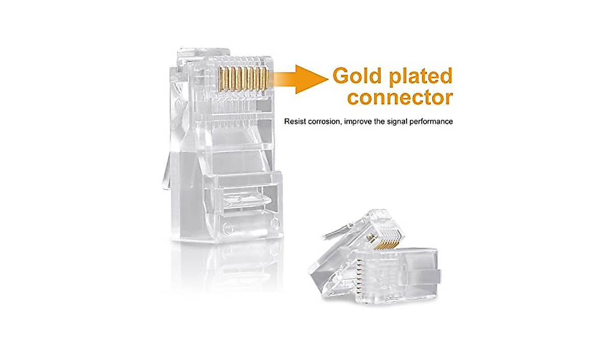 SHD RJ45 Connectors 100-Pack for Reliable Ethernet Networking