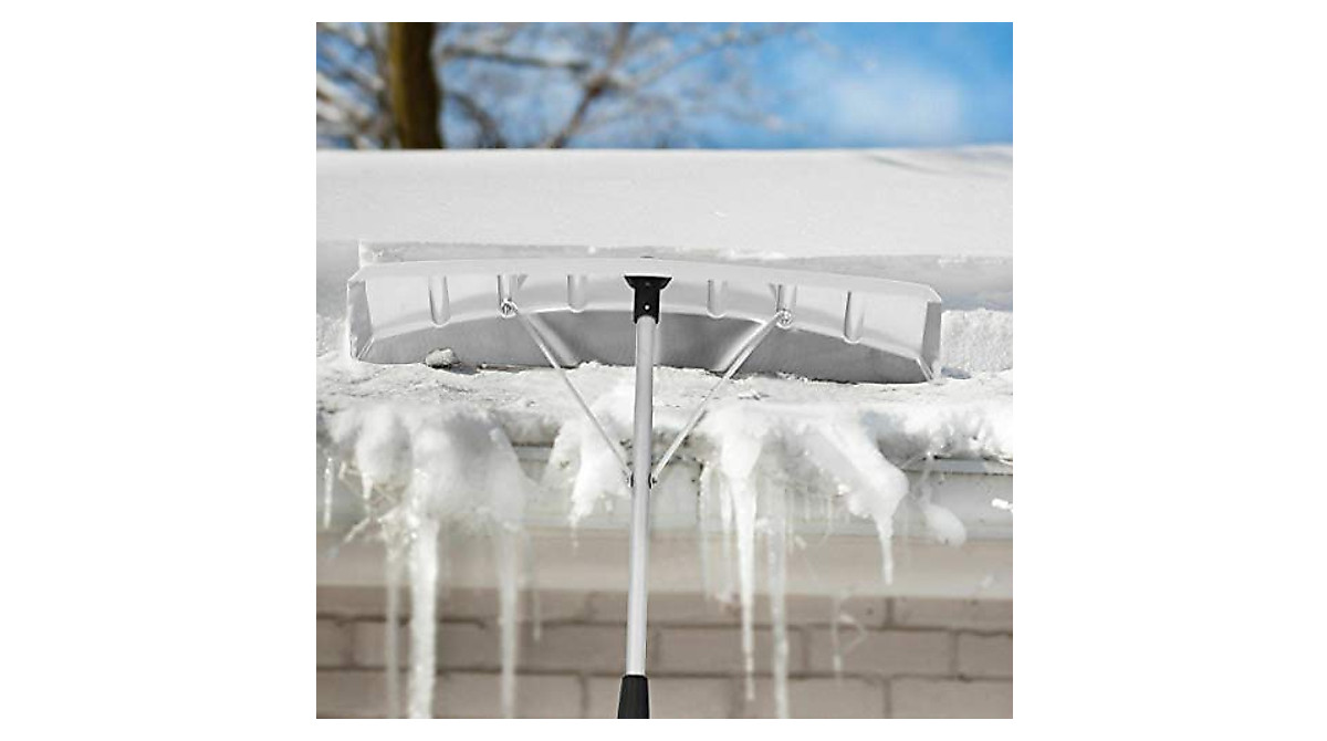 GYMAX 21ft Aluminum Roof Rake for Snow Removal - Extendable & Durable