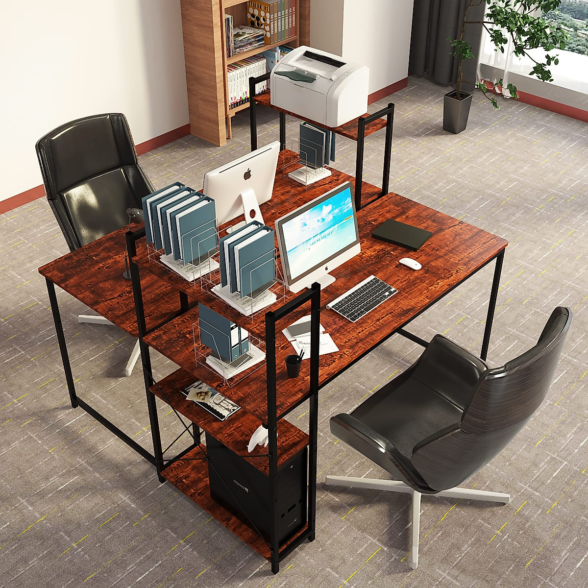 FSTAR L Shaped Computer Desk for Gaming & Office