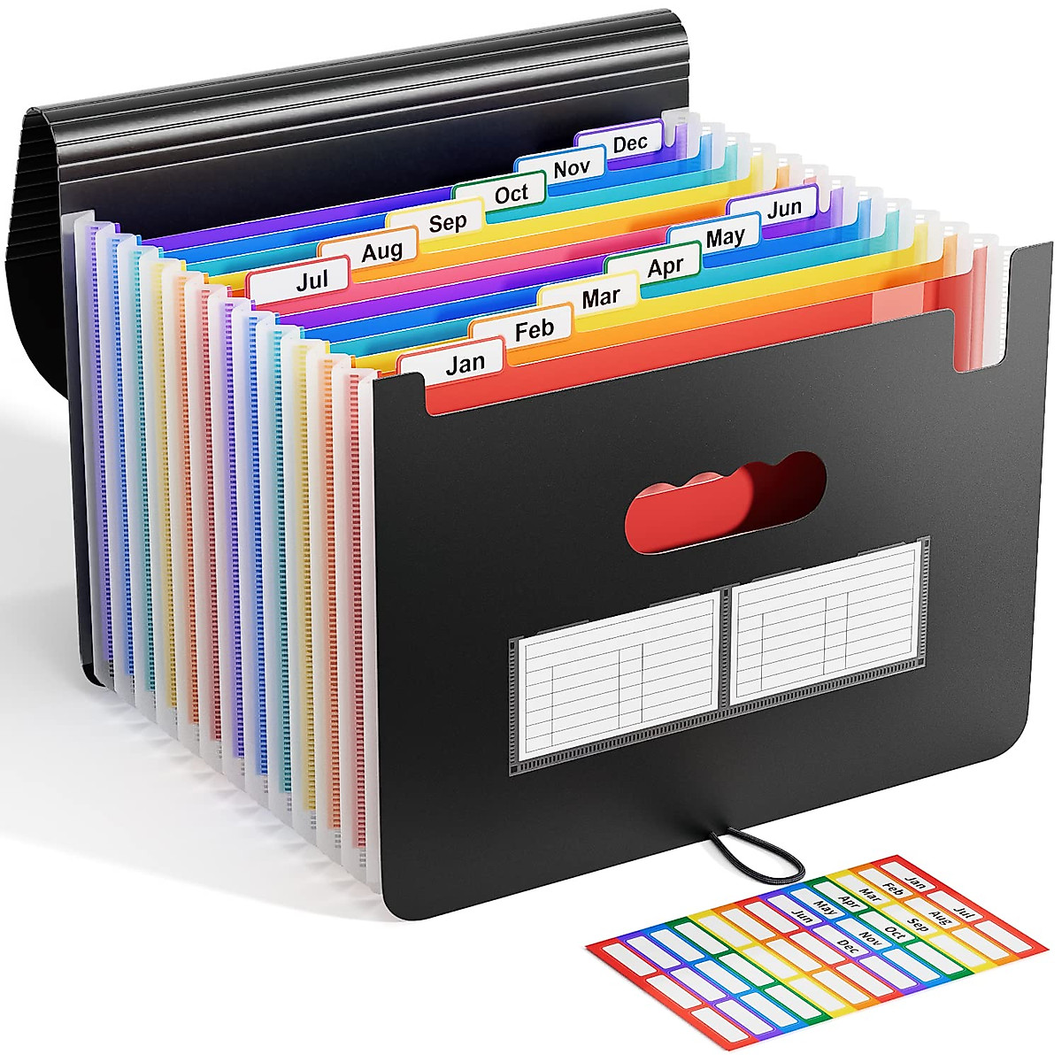 ABC Life Accordion File Organizer - 12 Pockets for Easy Filing