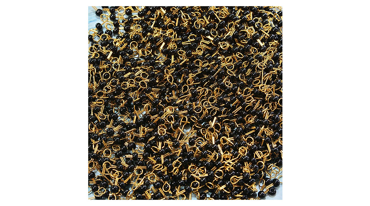 100Pcs Black Gold Soldering PCB Test Point Pins