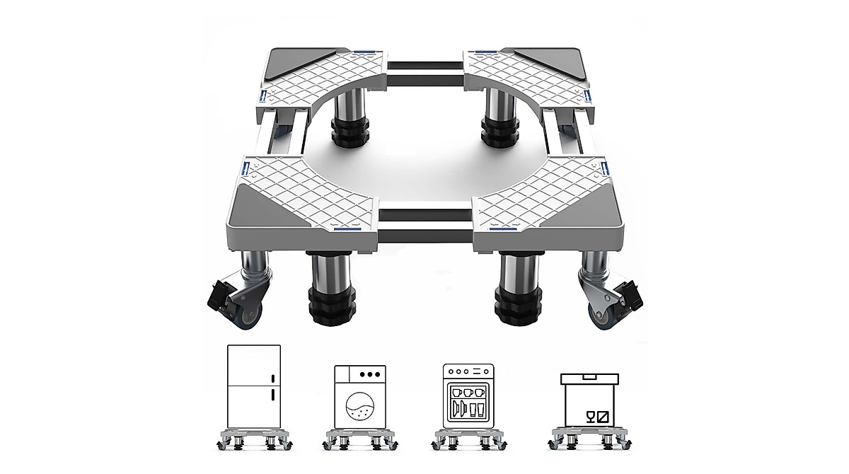Heavy-Duty Fridge Stand with Adjustable Mobile Base