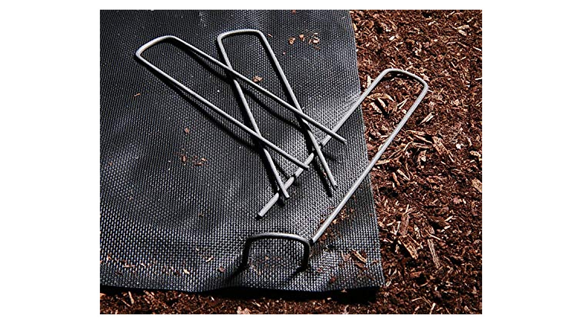 6 Inch Galvanized Garden Stakes - Rust-Proof Landscape Staples
