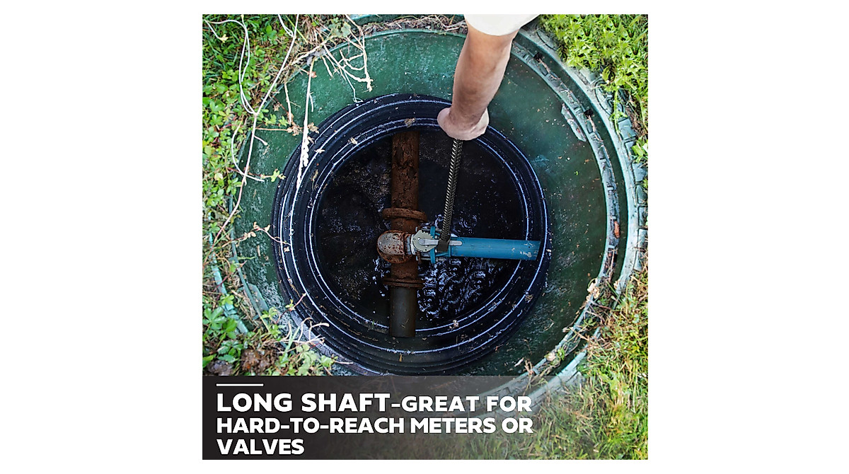 HOMESTEAD 28-Inch Water Meter Key with Wide T Handle | Durable & Easy Grip