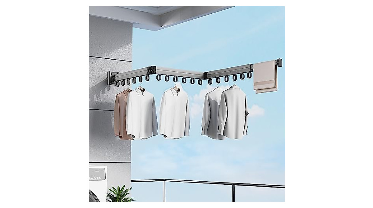 EXQ Home Wall Mount Drying Rack for Space Saving