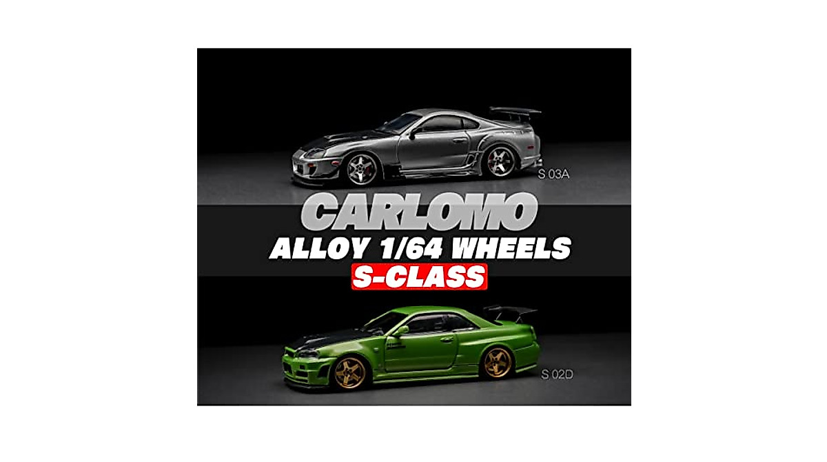 Carlomo 1/64 Scale Alloy Wheels & Tires Kit for Diecast S-Class Models