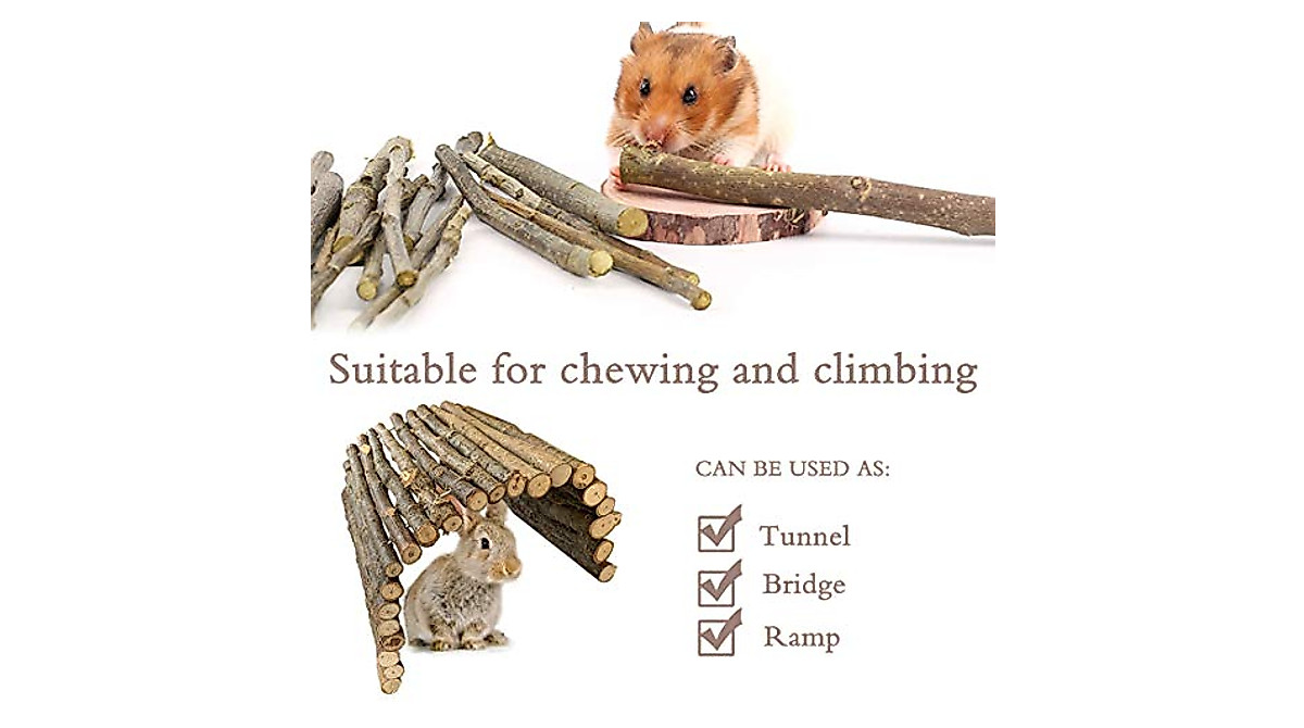 Hamiledyi Bunny Wooden Ladder - Perfect for Small Pets