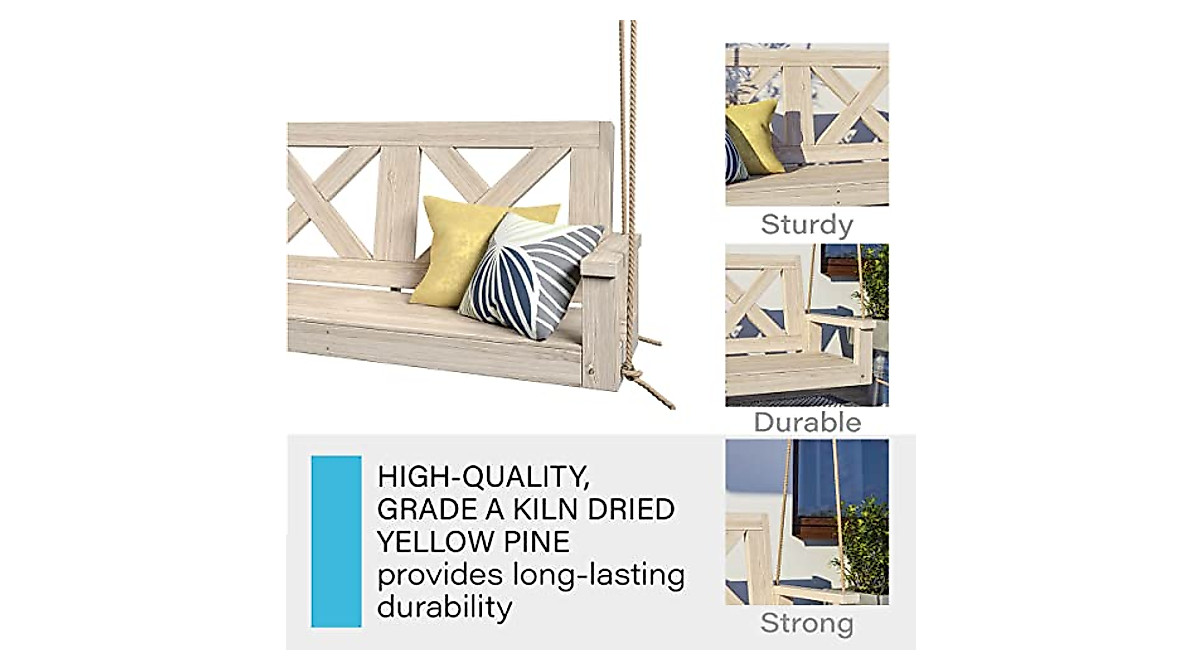 Durable Porchgate Amish Heavy Duty 700 Lb Porch Swing