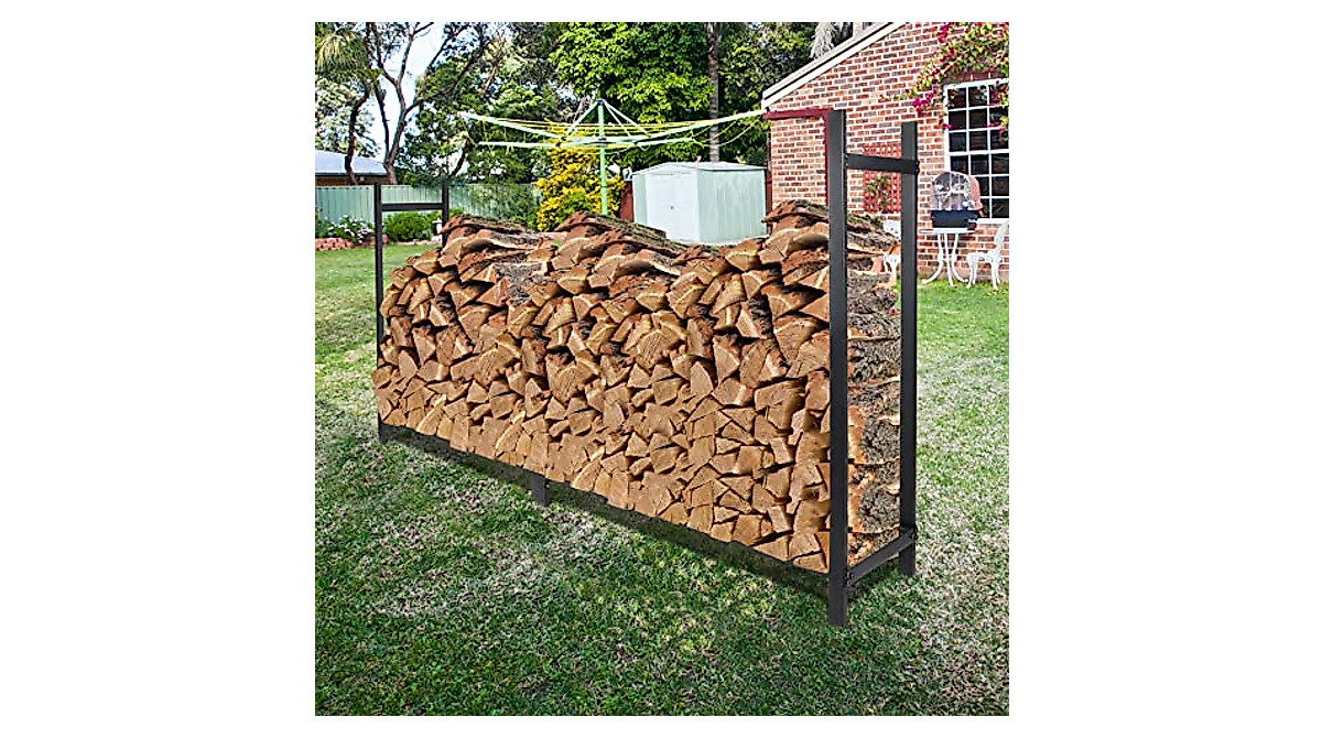 Heavy Duty 8ft Firewood Rack for Outdoor Use from RedSwing