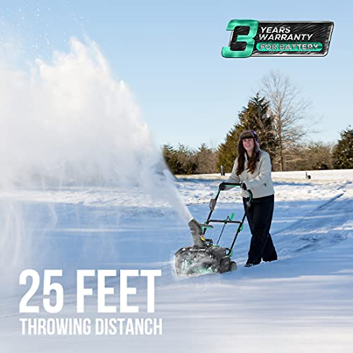 Litheli 40V Cordless Snow Blower - Effortless Snow Removal