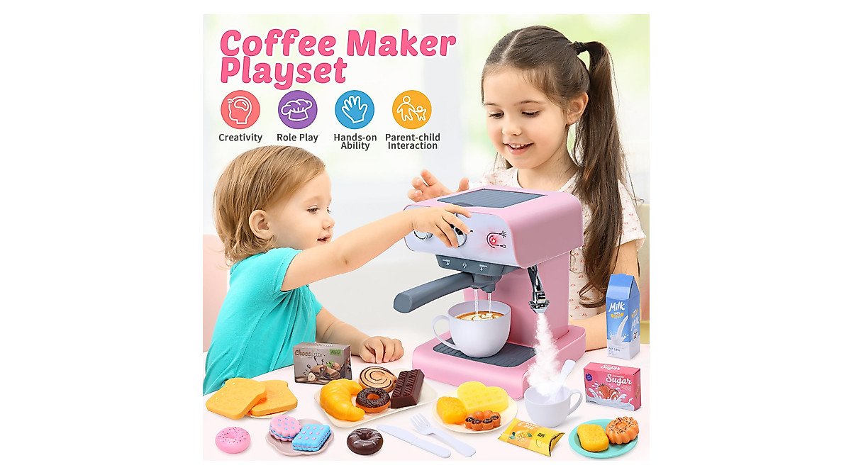 CUTE STONE Kids Coffee Maker Toy Set - Play & Imagine