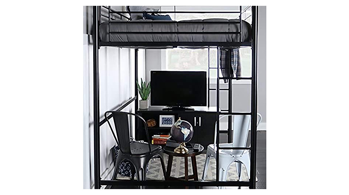 Walker Edison Urban Industrial Metal Loft Bunk Bed - Space Saver