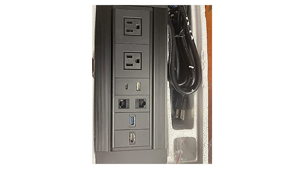 UL Listed Power Center: Desk Grommet with USB & HDMI