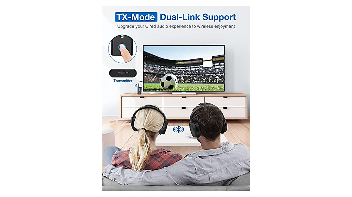 BlitzMax Bluetooth 5.2 Transmitter & Receiver - Portable Dual-Link Adapter