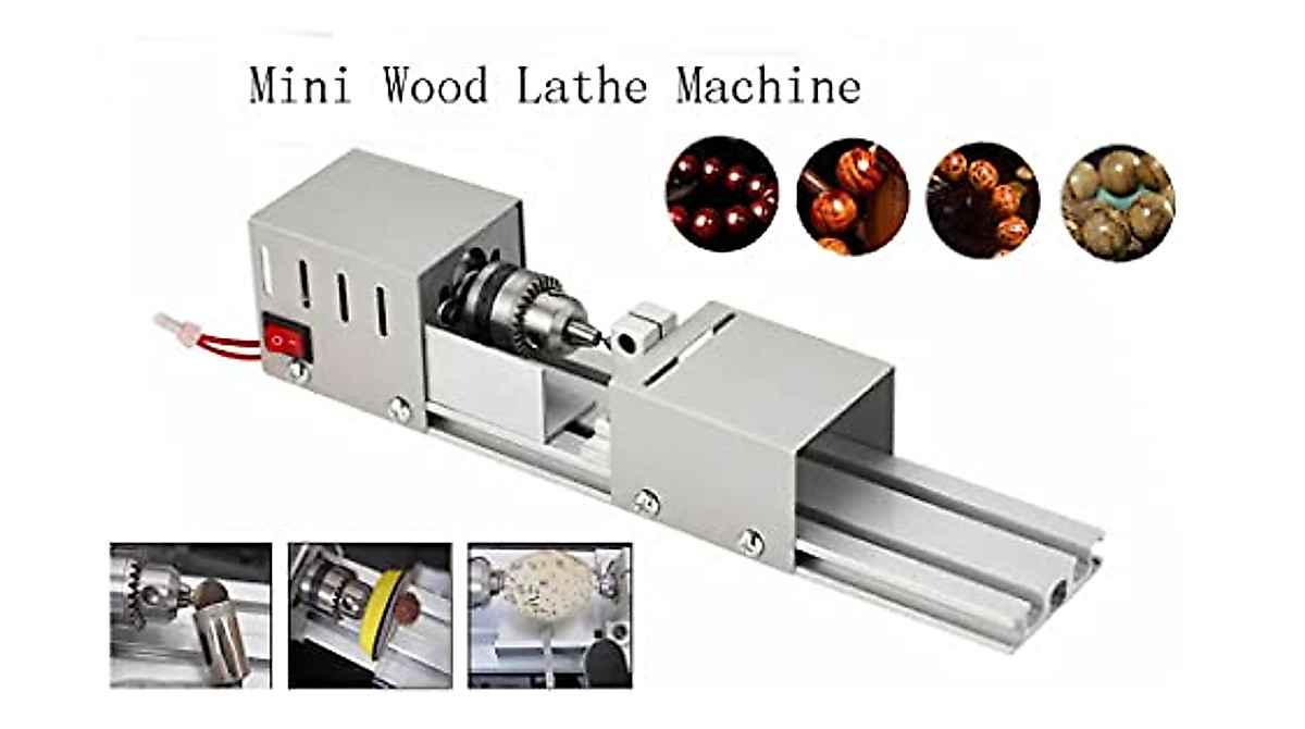 Mini Lathe Machine for DIY Woodworking - Portable & Versatile