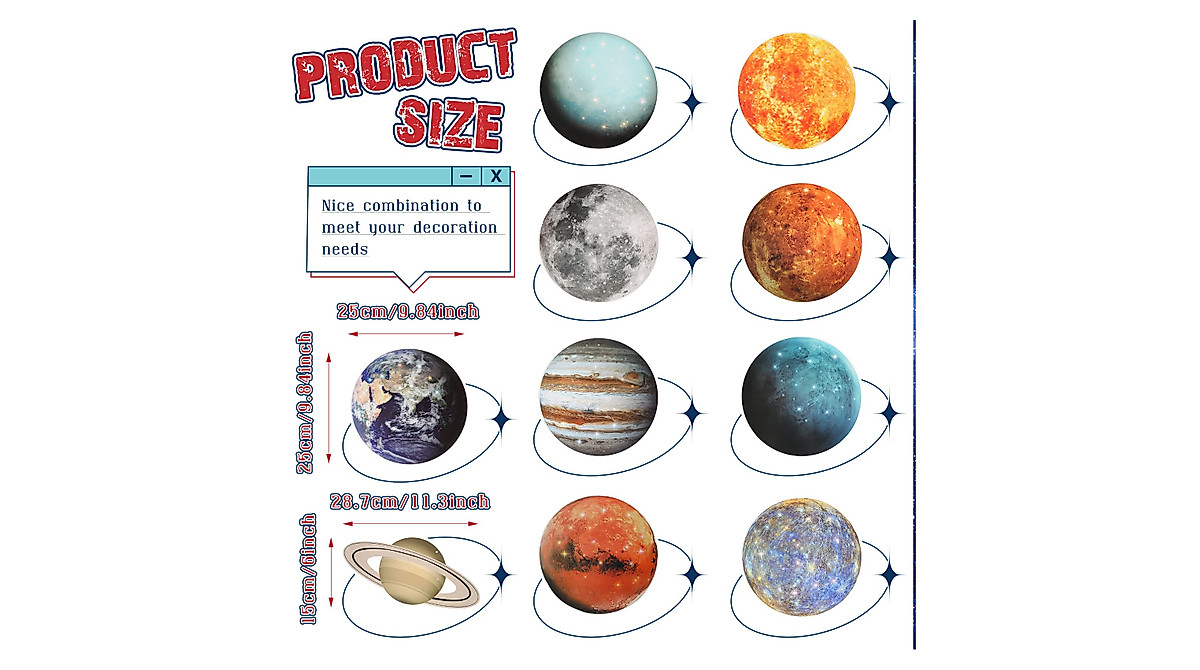 Planet Theme Party Decor - Solar System Cutouts