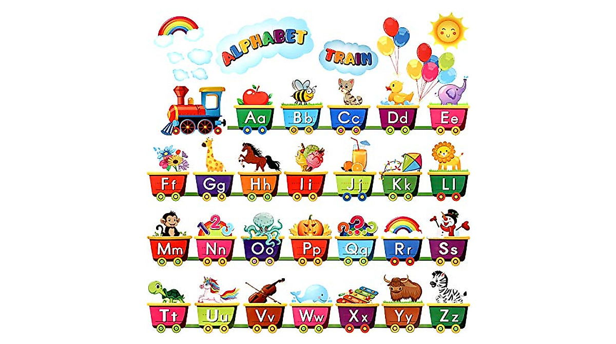 Train Alphabet Bulletin Board Set for Kids Learning