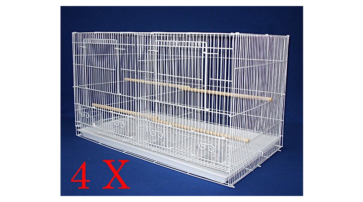 Large Breeding Bird Cages Set | 4-Pack with Dividers & Easy Clean
