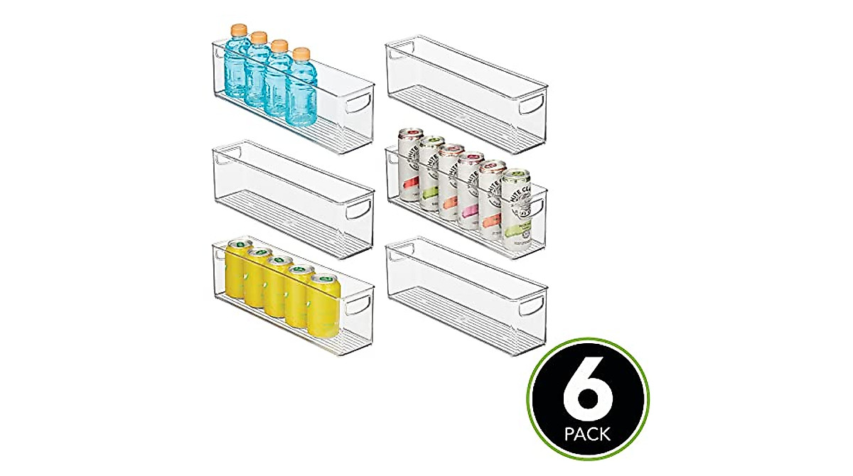 mDesign Kitchen Organizer Bins - 6 Pack Storage Solution