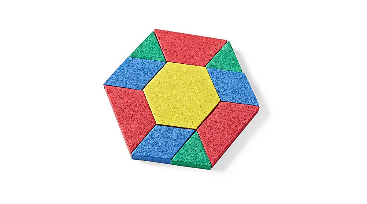 Hand2mind Foam Pattern Blocks for Kids - Math & Shape Learning