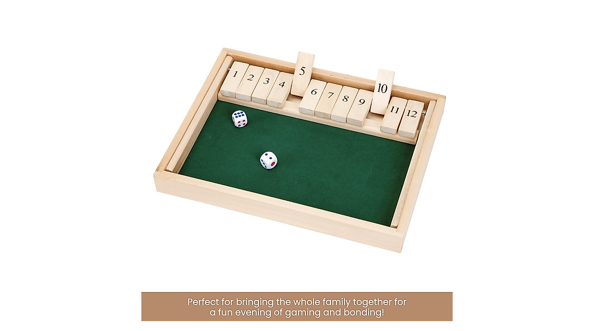 Bits and Pieces Large Shut The Box Game - Fun Family Fun