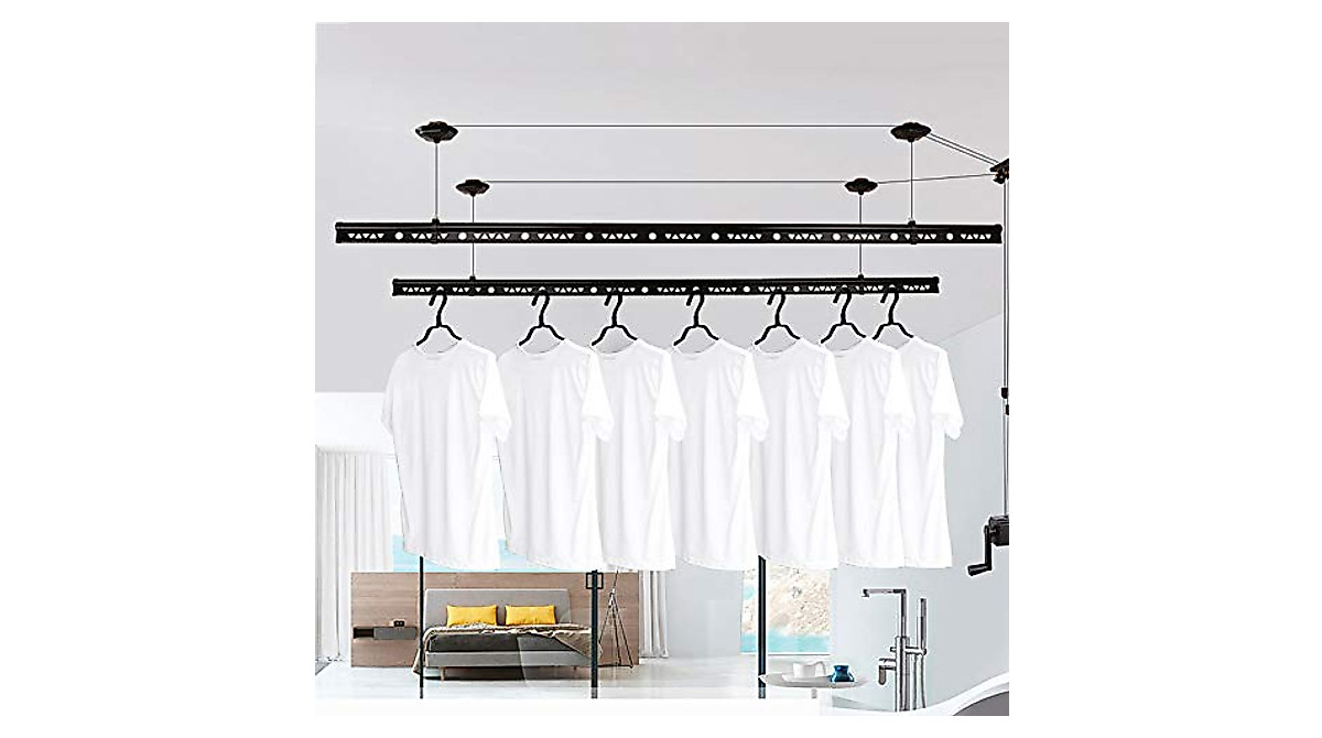 Versatile Ceiling Drying Rack - Space-Saving Design