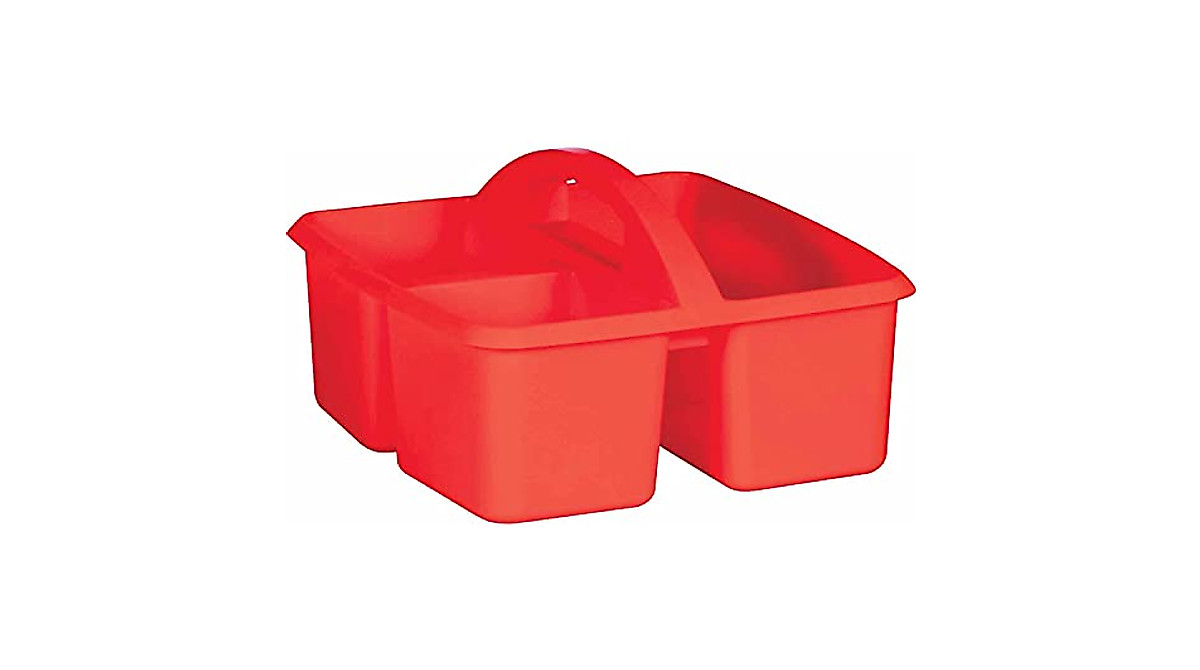 Durable Red Storage Caddy for Teachers | Teacher Created Resources