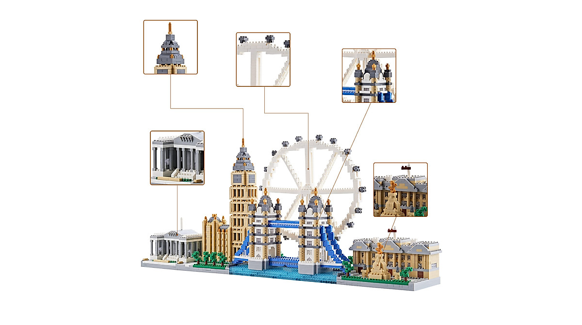 Build the London Skyline - DOLBLOCK Micro Blocks Set