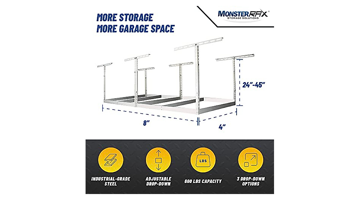 Maximize Garage Space with MonsterRax Overhead Rack