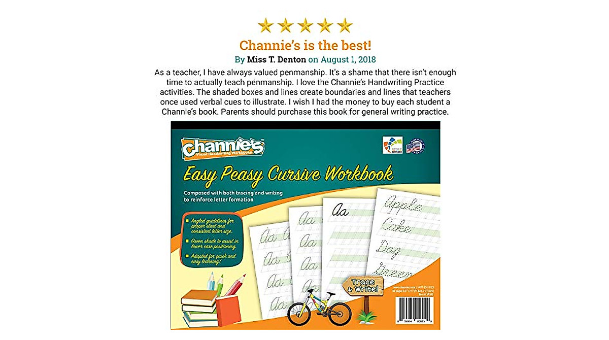 Channie’s Cursive Handwriting Workbook for Kids