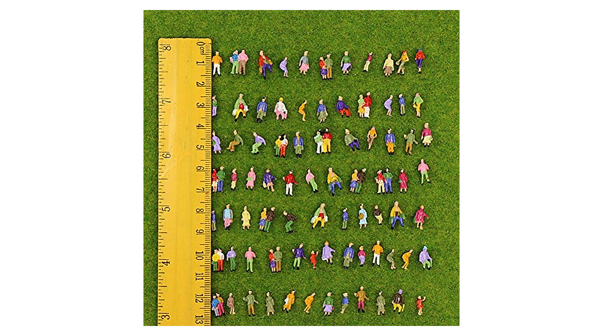 100 Pcs Mini Figurine People Figures N Scale 1:150 Multicolor Painted Moulds Miniature Worker Figures