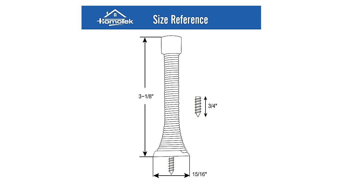 HOMOTEK 12 Pack Black Spring Door Stops – Heavy-Duty Wall & Door Protection