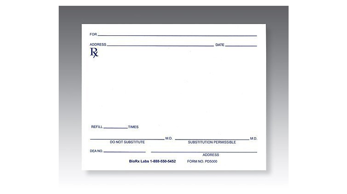 Amexdrug Pharmacy Prescription Pads - 10 Pack of 100 Sheets