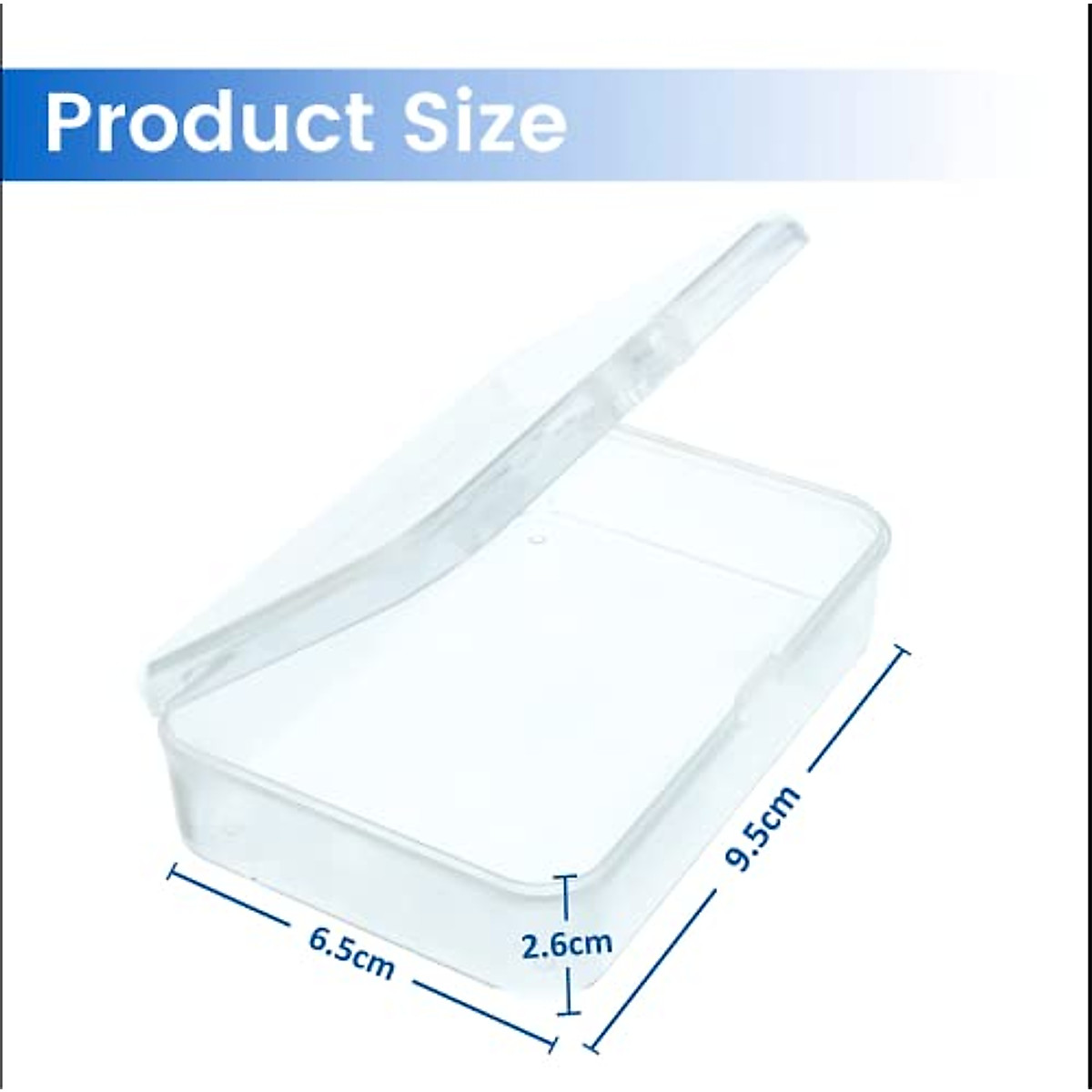 Pack of 9 Snap Tight Clear Plastic Storage Boxes