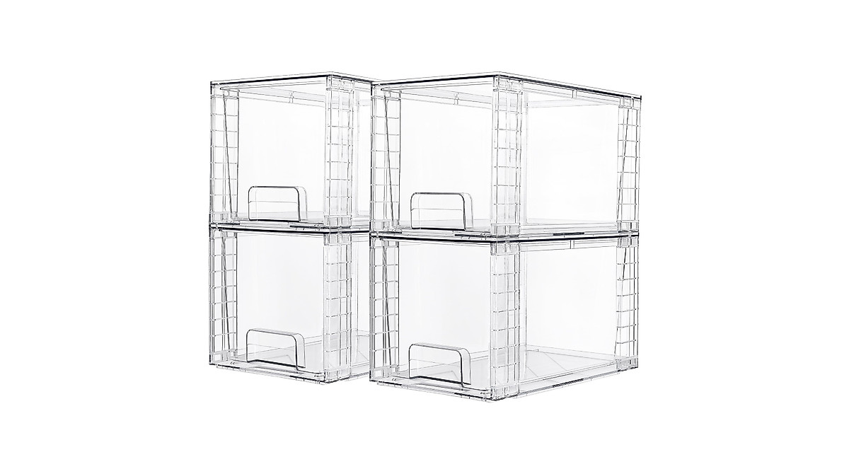 Vtopmart Stackable Acrylic Storage Drawers - 6 Pack for Organi...