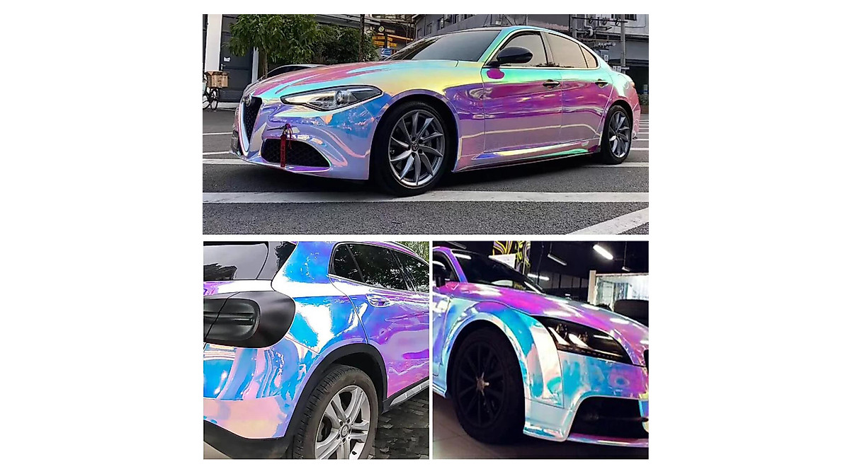 Holographic Rainbow Neo Chrome Car Vinyl Wrap