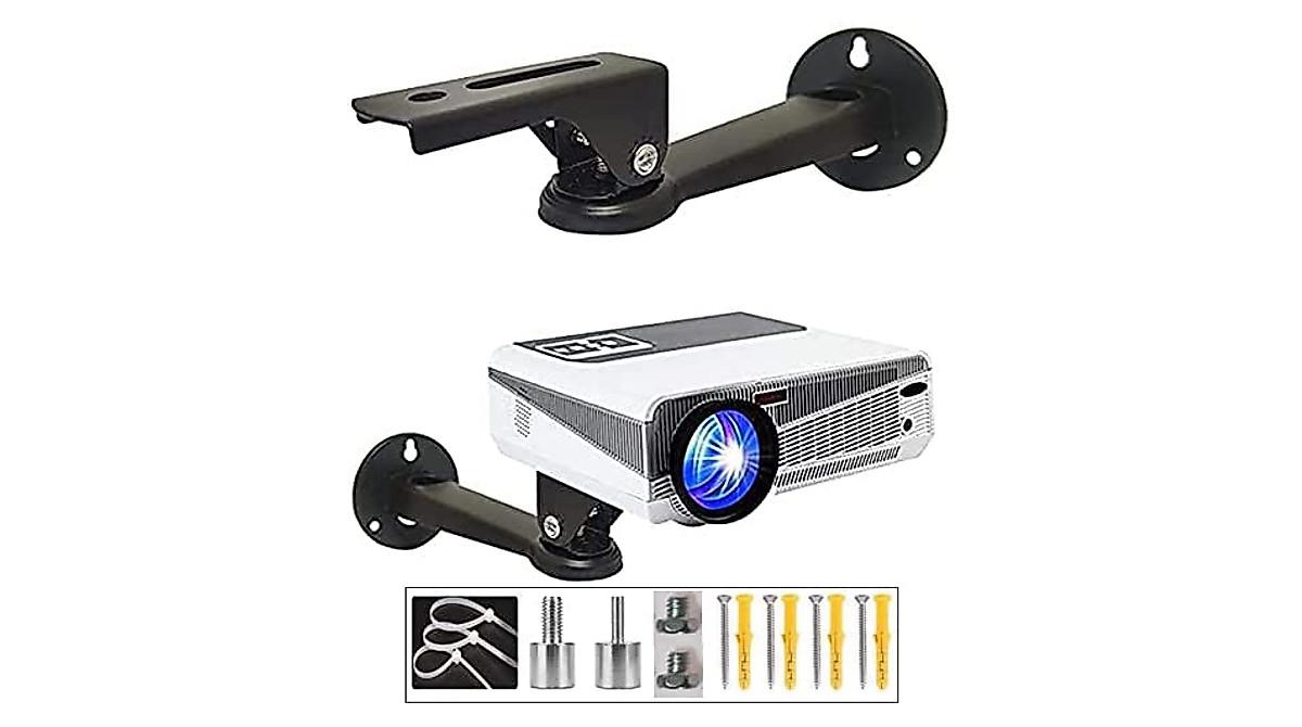Mini Projector Wall Mount - Adjustable & Durable for Home & Office