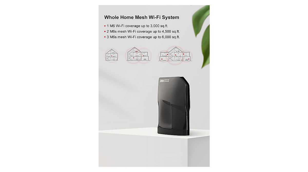Mercku M6 Wi-Fi 6 Router - Mesh Coverage Up to 6,000 Sq.Ft.