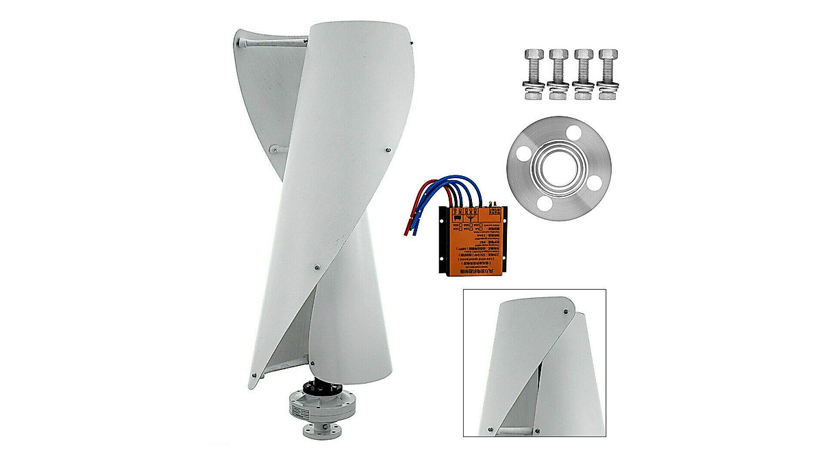 Wind Turbine Generator 12V 400W - Portable Vertical Helix Wind Power ...