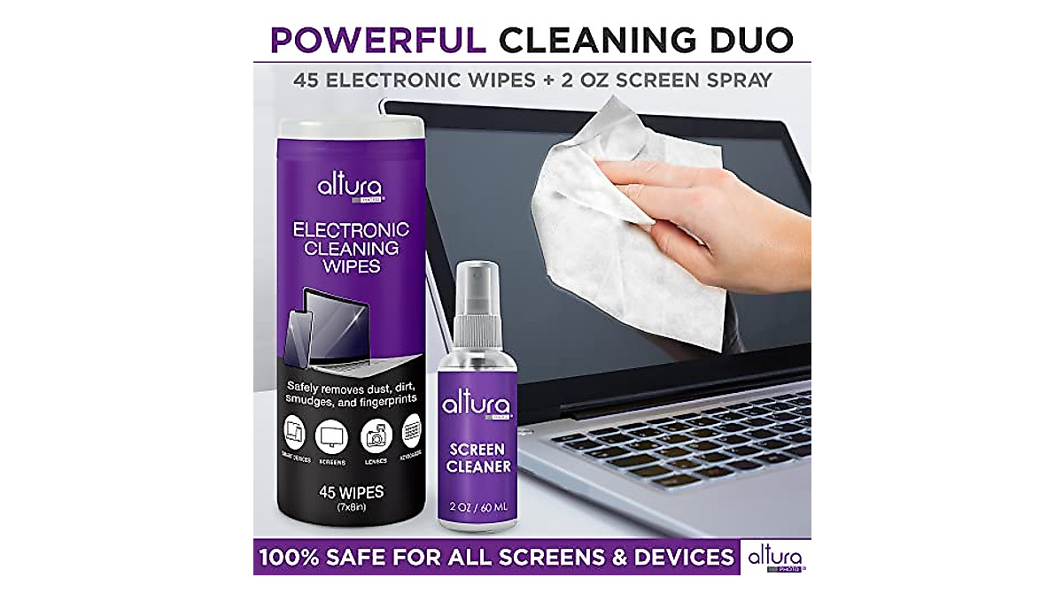 Computer & Screen Cleaning Kit by Altura - 6-Piece Electronic Cleaning Set
