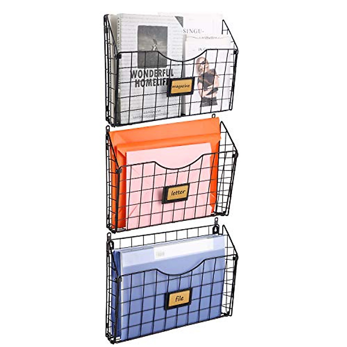 X-cosrack Stackable Wall File Rack for Organized Spaces