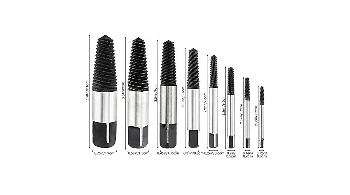FreeTec 8pcs Screw Extractor Set for Easy Removal