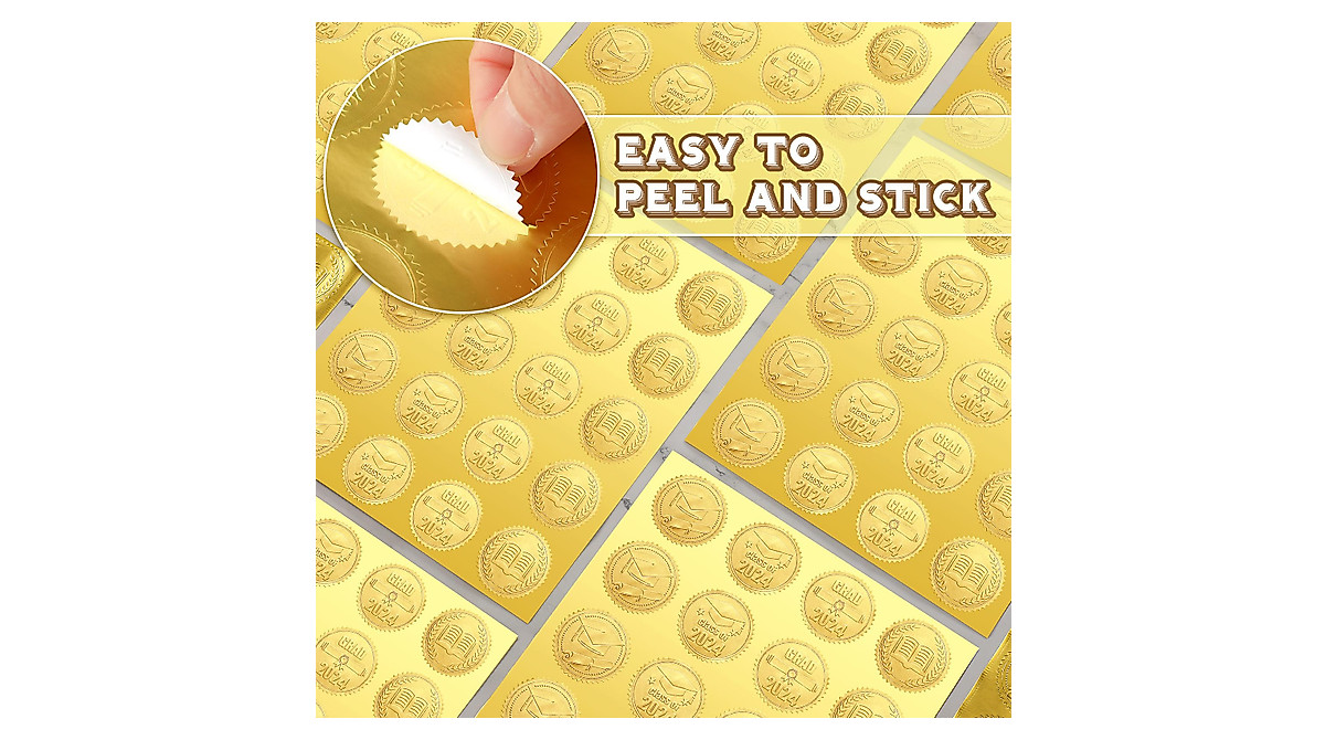 Spakon 500 Pcs Graduation Envelope Seals - Class of 2024