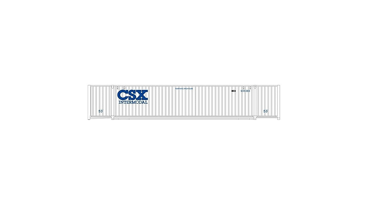 Atlas 53' Cargo Container 3-Pack - CSX/UMXU Set #2