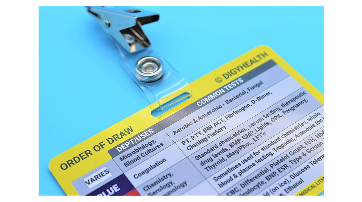 Silver Maple Leaf Blood Draw Badge Card for Nurses & Students